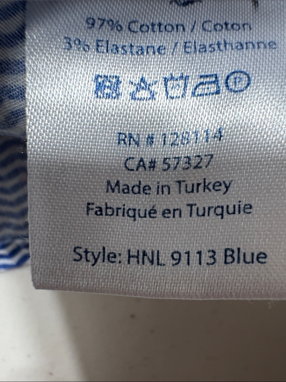 Stone Rose Blue Wave-Pattern Shirt - Picture 11 of 12